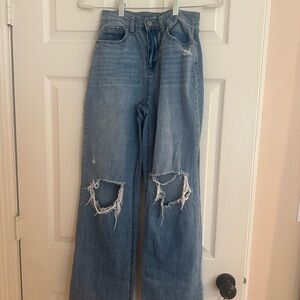 Rewash Light Blue Distressed Flare Jeans